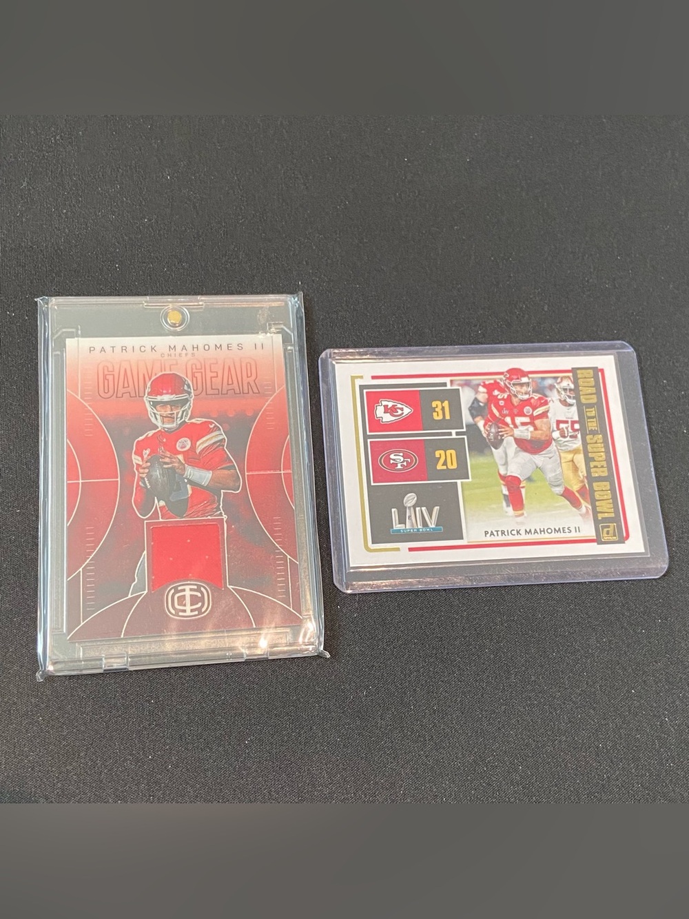 PATRICK MAHOMES Icon Collection Relic Patch & Road To The Superbowl Lot Of 2ea